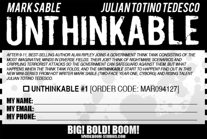 unthinkable #1 bulletin unthinkable #1 bulletin