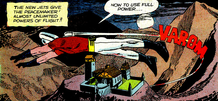 Peacemaker et son "jetpack" dorsal... Peacemaker et son "jetpack" dorsal...