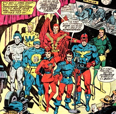 Une autre équipe se rajoute dans la chronologie du Whizzer : la Liberty Legion. Mais le Whizzer et son co-équipier Jack Frost ne font pas mine de se connaître après leur 1ère rencontre chez les U.S.A. Heroes !