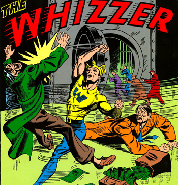 Le Whizzer dans son troisième costume, apparence plus "classique" dans laquelle on le connait mieux de nos jours...